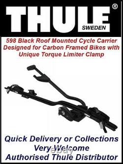 1 x THULE PRORIDE 598 BLACK ROOF MOUNTED CYCLE CARRIER BIKE RACER ROAD RALLY