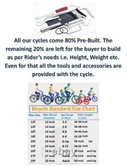 2025 Kids 14 inch Boys Bike cycle, Removable Basket &Carrier, Stabilisers BLUE