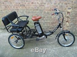 20 Jorvik Adult or Child Carrier Electric Tricycle Bicycle Black
