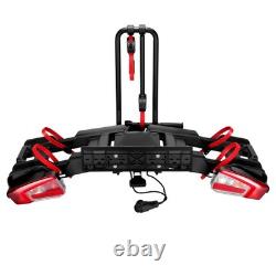 2 BIKE BICYCLE RACK HOLDER CARRIER ON TOW BAR with KEY E-MARK LIGHTS 13 PIN 60KG