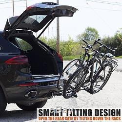 2 Bike Bicycle Hitch Mount Rack Carrier for Car Truck SUV Tray Style Smart Solid
