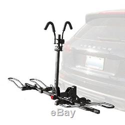 2 Bike Bicycle Hitch Mount Rack Carrier for Car Truck SUV Tray Style Smart Solid