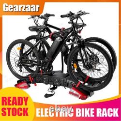 2 Bike Folding Tilting Electric Cycle Bike Carrier Rack Towbar E-Bike Compatible