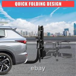 2-Bike Rack Hitch Mount 150lbs Folding Carrier Car Truck SUV 2 Receiver