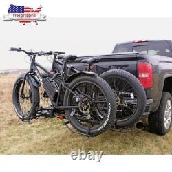 2 Fat Bike Rack Carrier Vehicle Mount Truck Hitch Heavy Duty Folding 160 Lbs