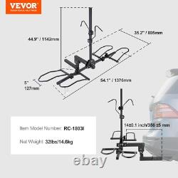 2 Fat Bike Rack Carrier Vehicle Mount Truck Hitch Heavy Duty Folding With Lock