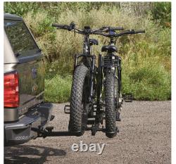 2 Fat Bike Rack Carrier Vehicle Mount Truck Hitch Heavy Duty Folding with Lock