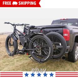 2 Fat Bike Rack Carrier Vehicle Mount Truck Hitch Heavy Duty Folding with Lock NEW