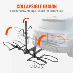 2 Fat Bike Rack Carrier Vehicle Mount Truck Hitch Heavy Duty Folding with Lock NEW