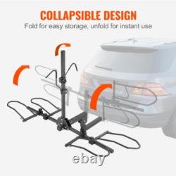 2 Fat Bike Rack Carrier Vehicle Mount Truck Hitch Heavy Duty Folding with Lock NEW