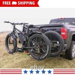 2 Fat Bike Rack Carrier Vehicle Mount Truck Hitch Heavy Duty Folding with Lock NEW