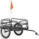2 Wheels Bike Trailer Steel With Triple Safety Wagon Bicycle Carrier Suspension