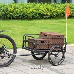 2 Wheels Bike Trailer Steel With Triple Safety Wagon Bicycle Carrier Suspension