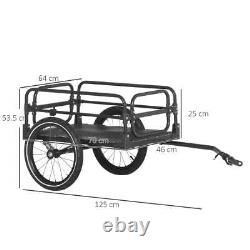 2 Wheels Bike Trailer Steel With Triple Safety Wagon Bicycle Carrier Suspension