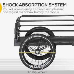 2 Wheels Bike Trailer Steel With Triple Safety Wagon Bicycle Carrier Suspension