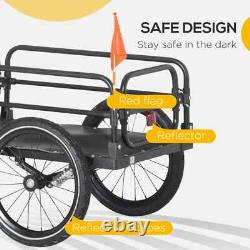 2 Wheels Bike Trailer Steel With Triple Safety Wagon Bicycle Carrier Suspension