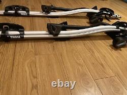 2 X Thule ProRide Silver Roof Mount Cycle Carrier Bike Rack Used