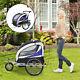 2 in 1 Bicycle Children Trailer Baby Stroller 2 Seater Carrier Jogger