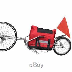 2-in-1 Bike Bicycle Cargo Carrier Trailer Utility Luggage Cart 1 Wheel 40 kg