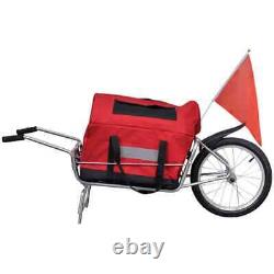 2-in-1 Bike Bicycle Carrier Trailer Cargo Utility Luggage Cart 1 Wheel 40 kg UK