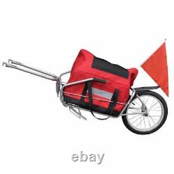 2-in-1 Bike Bicycle Carrier Trailer Cargo Utility Luggage Cart 1 Wheel 40 kg UK