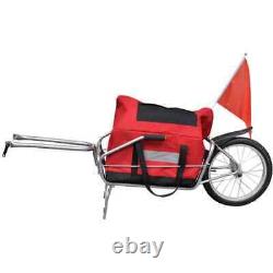 2-in-1 Bike Bicycle Carrier Trailer Cargo Utility Luggage Cart 1 Wheel 40 kg UK
