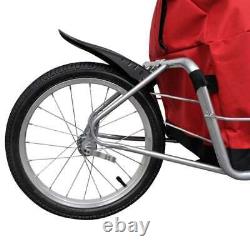 2-in-1 Bike Bicycle Carrier Trailer Cargo Utility Luggage Cart 1 Wheel 40 kg UK