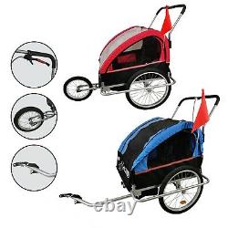 2 in 1 Child Jogger Stroller Bike Trailer Carrier for Children Kids up to 40kg