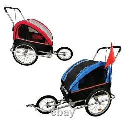 2 in 1 Child Jogger Stroller Bike Trailer Carrier for Children Kids up to 40kg