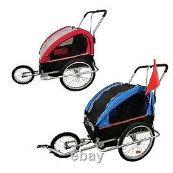 2 in 1 Child Jogger Stroller Bike Trailer Carrier for Children Kids up to 40kg