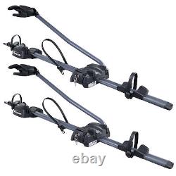 2 x Peruzzo Roof Mounted Cycle Carriers Bike Racks Black Locking Carbon Frame