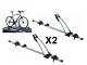 2 x THULE FREERIDE 532 ROOF MOUNTED CYCLE CARRIERS BIKE BICYCLE MOUNTAIN ROAD