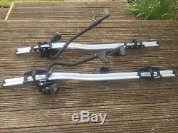 2 x Thule 591 Bike Cycle Carrier Car Roof Rack Mounted Fully Lockable