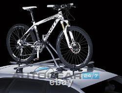 2 x Thule FreeRide 532 Car Roof Mount Cycle Carrier Bike Rack + T-Tracks + Locks
