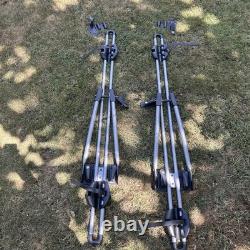 2 x Thule Freeride 532 Cycle Carrier Roof Rack Cross Bar Mounted 1746077