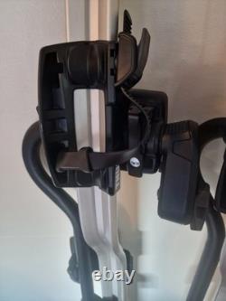 2 x Thule ProRide 598 Silver Roof Mount Cycle Carrier Rack with T-Track & Locks