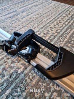2 x Thule ProRide 598 Silver Roof Mount Cycle Carrier Rack with T-Track & Locks