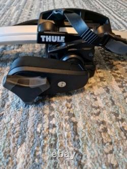 2 x Thule ProRide 598 Silver Roof Mount Cycle Carrier Rack with T-Track & Locks