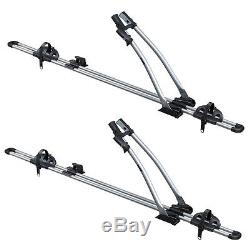 2x Thule FreeRide 532 Roof Mount Cycle Carrier Bike Rack with T-Track and Locks
