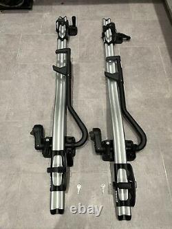 2x Thule ProRide 591 Bike Roof Rack Mount Cycle Carriers