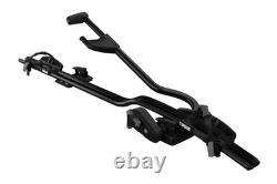 2x Thule ProRide 598B Black Roof Mount Cycle Carrier Bike Rack Inc T-Track Locks