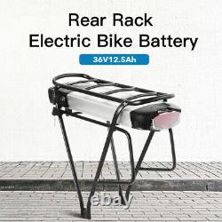 36V12.5Ah Rear Battery Electric Bike Battery with Carrier Fit for 26-28 Bike