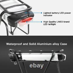 36V12.5Ah Rear Battery Electric Bike Battery with Carrier Fit for 26-28 Bike