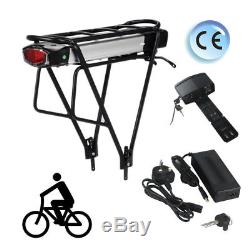 36V 13A E-bike Rear Li-ion Battery Pack Carrier Bracket with Lock +Charger Set