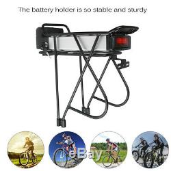 36V 13Ah Li-ion Electric E-Bike Battery Pack Bicycle Lockable + Carrier Bracket