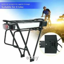 36V 13Ah Li-ion Electric E-Bike Bicycle Battery With Rear Rack Carrier Kit LED