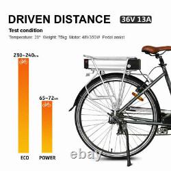 36V 13Ah Li-ion Electric E-Bike Bicycle Battery With Rear Rack Carrier Kit LED