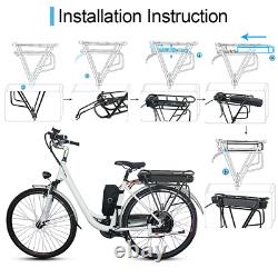 36V 13Ah Li-ion Electric E-Bike Bicycle Battery With Rear Rack Carrier Kit LED