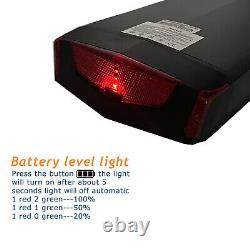36V 13Ah e-bike Lithium Battery Electric Bicycle Rear Seat Carrier LED 500W 750W