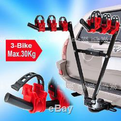 3 Bike Rear Towbar Mount Cycle Bicycle Carrier Car Rack Tow Bar Towball